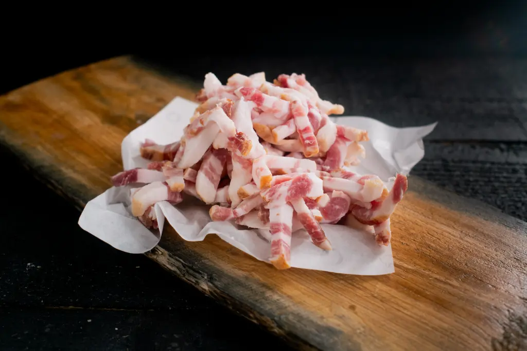 Gerookte ontbijtspekblokjes 250 gr - RAUWR